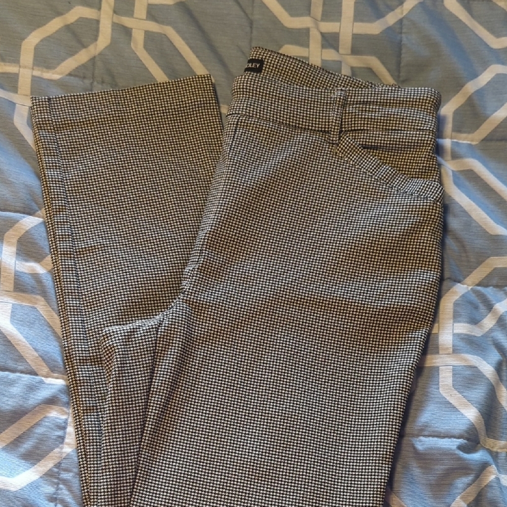 Women's Black and White Checkered Pants